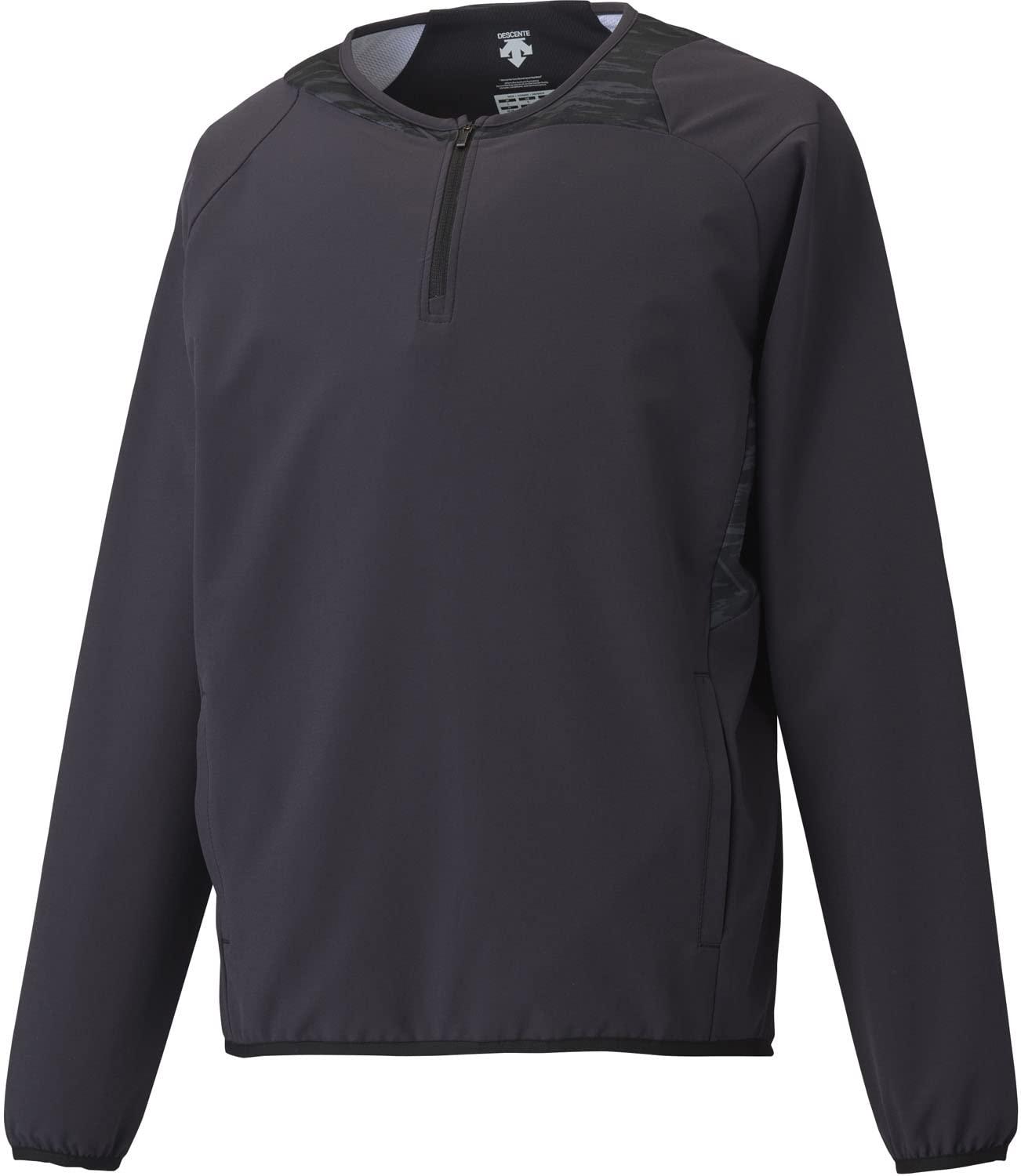 [Descente] Baseball Practice Wear Long-Sleeve Hybrid Jacket DBX-3606LC Men's Black