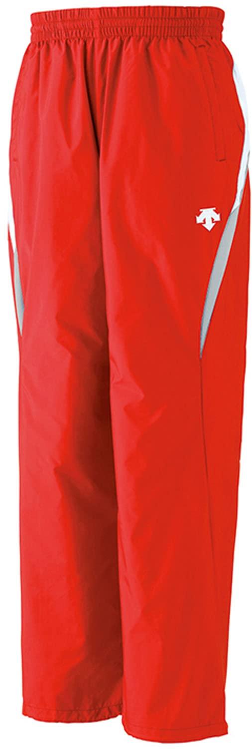 [Descente] Baseball Practice Wear Wind Jacket Pants PJ-320PB Men's Red × White × Silver