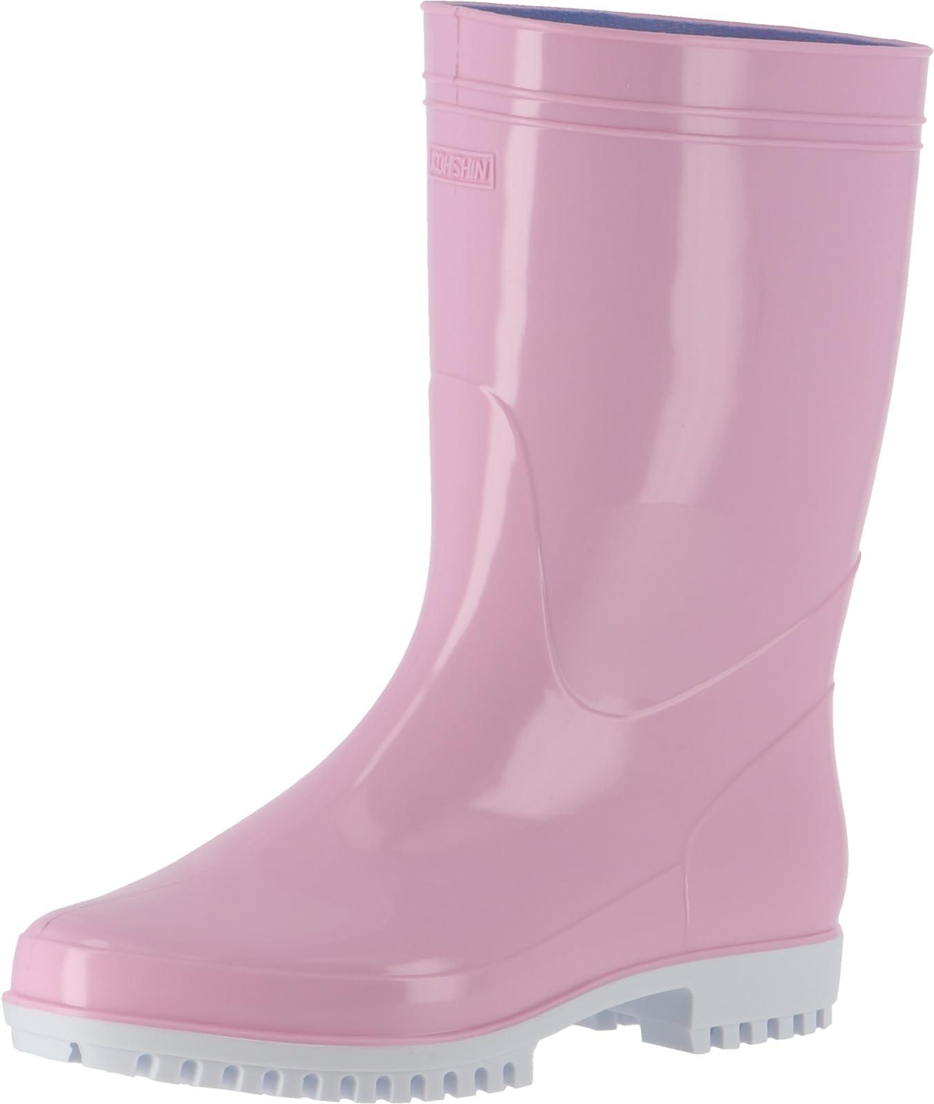 [Zona] Rain Boots 65123 Men's Pink Size 23