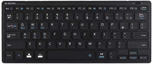 ELECOM Bluetooth Keyboard Pantograph-Style Lightweight Multi-OS Compatible iPad Surface Chromebook Black TK-FBP102BK