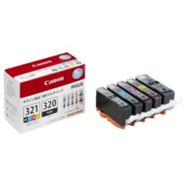 Canon Ink Tank BCI-321+320/5MP 5-Color Multi-Pack 3333B001 1 Box (5 Pieces: 1 Each Color)