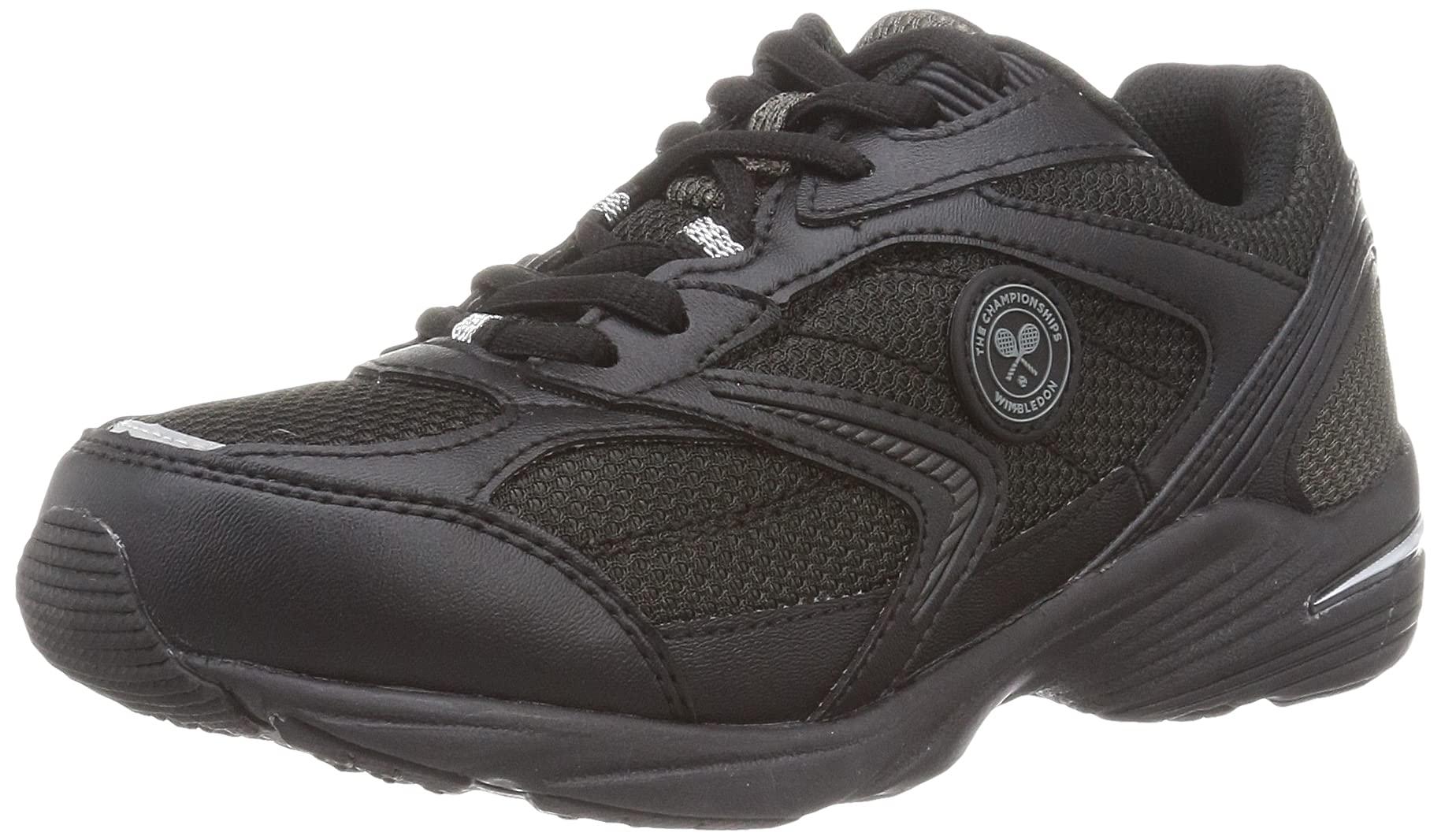 [Wimbledon] Sneakers Running School Shoes Waterproof Design WB 054WS Black 23.0 cm 3E