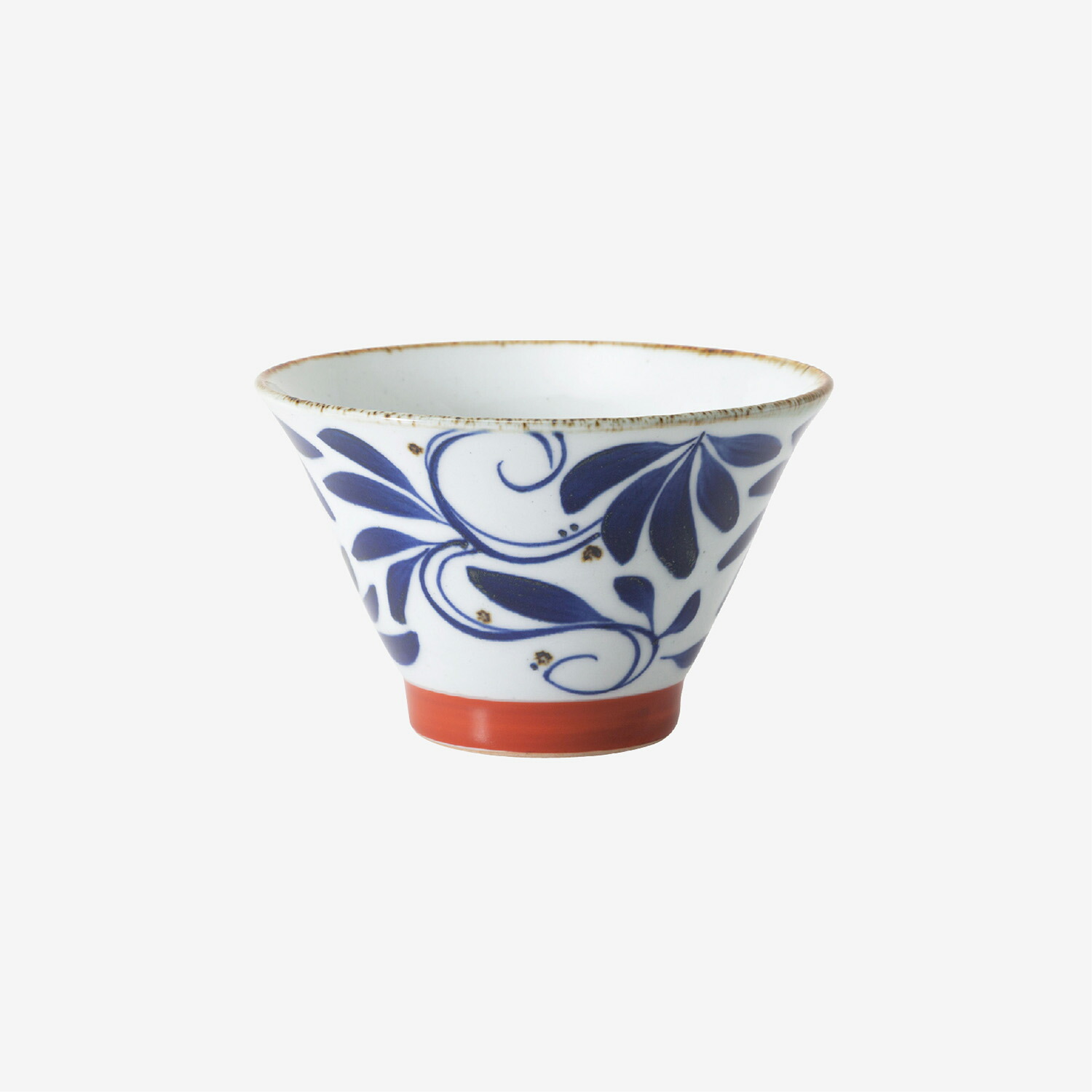 Saikai Pottery Hasami Ware wave.H Karakusa 568 Bowl (Red) 14258