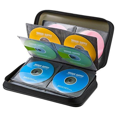 Sanwa Supply Media Case Blu-ray Compatible Semi-Hard BD/DVD/CD 96-Disc Capacity Black FCD-WLBD96BK