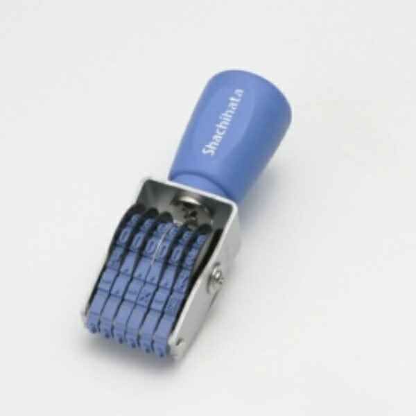Shachihata Rotary Rubber Stamp, 6-Line English, Size 4, Mincho Typeface