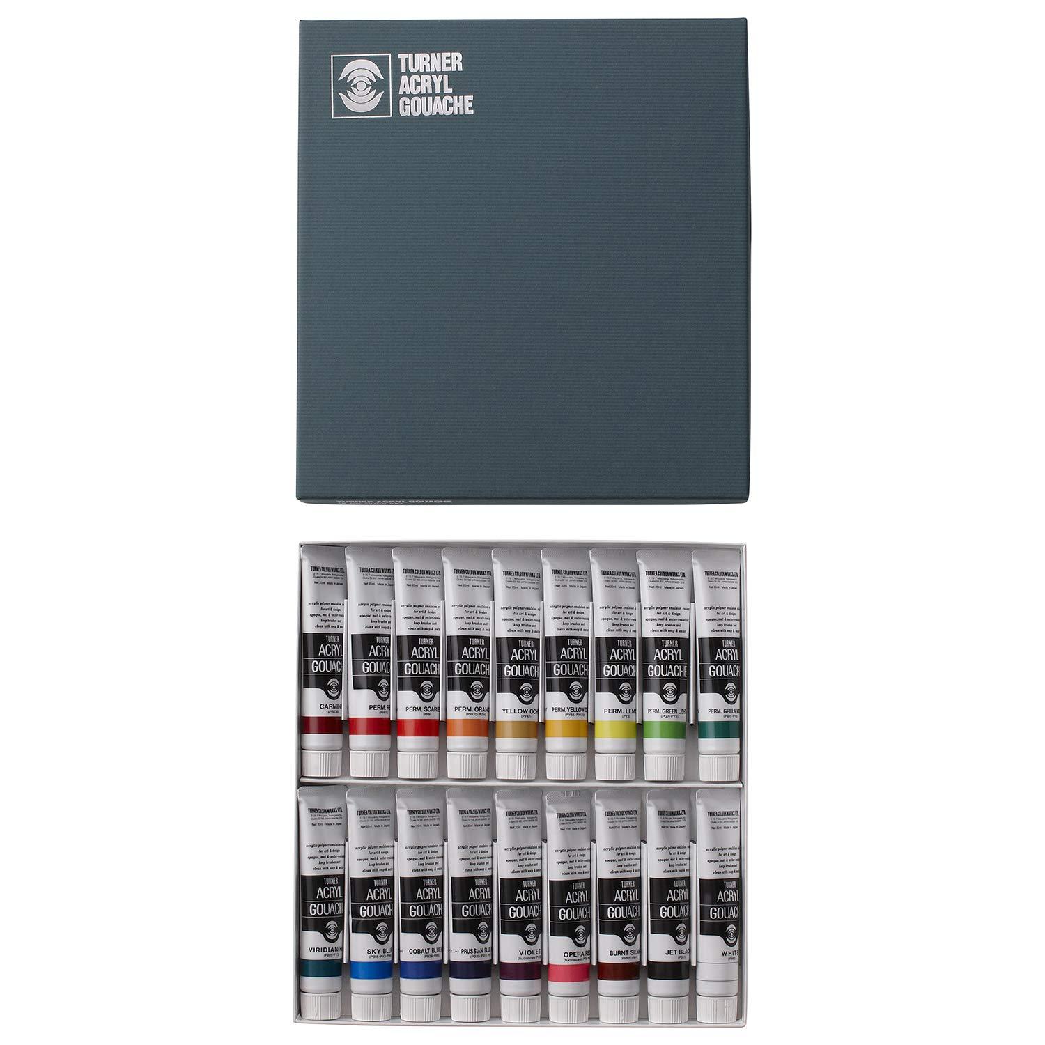 Turner Color Acrylic Gouache 18-Color Set AG02018C 20ml (No. 6)