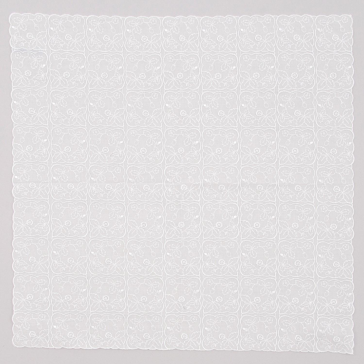 [Blooming] Embroidered Handkerchief Wild Strawberry Full Embroidery (Gray) Women's Ladies Handkerchief Handkerchief Approx. 47cm 138017-0001-03