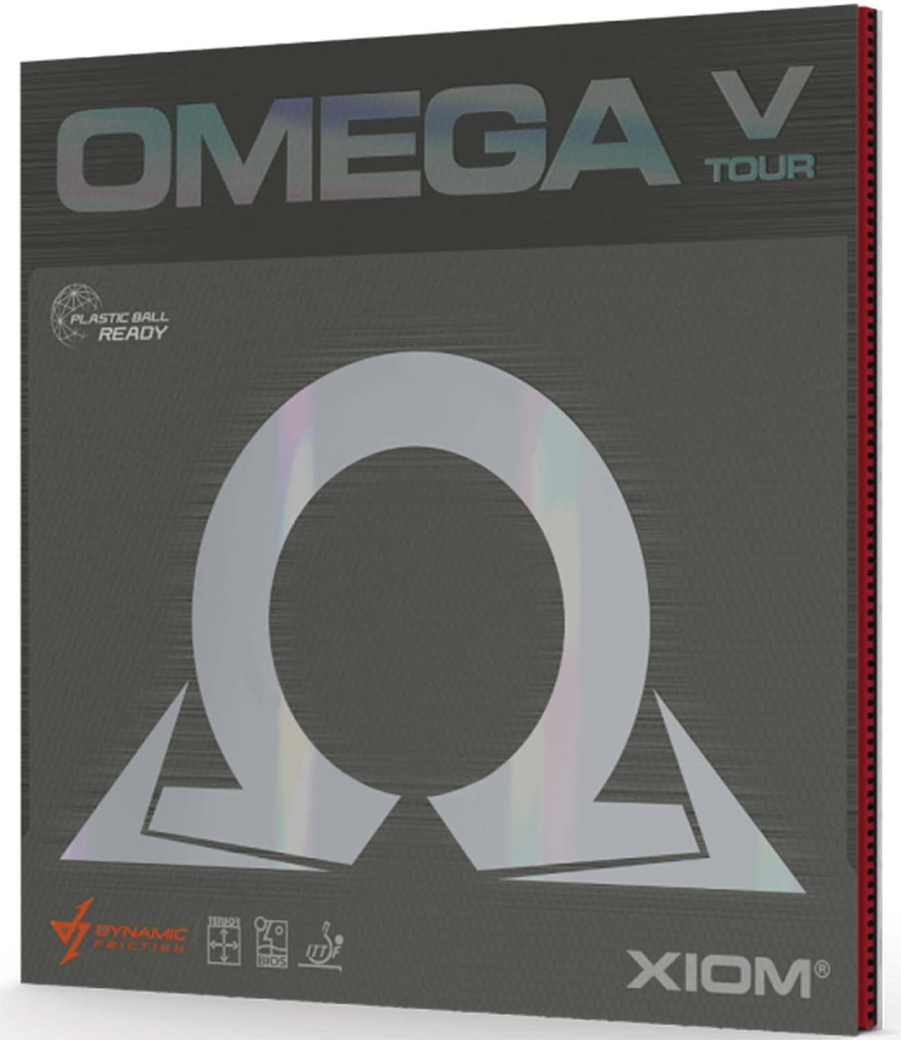 XIOM Table Tennis Rubber Back Soft Omega 5 Tour DF Red MAX 10211