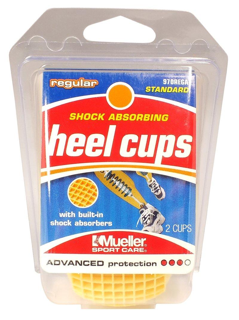 Mueller Standard Heel Cup, 1 Pair, Regular Size 970REGA Yellow, for weights up to 79kg