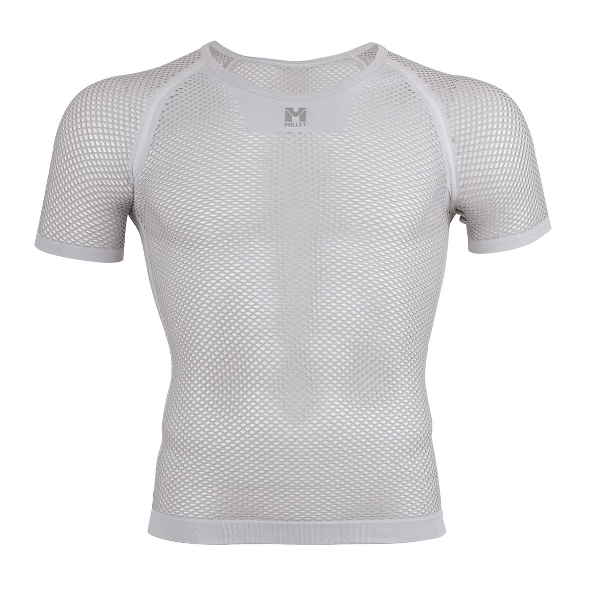 [Mille] Dry Dynamic Mesh Short Sleeve Base Layer MIV01566 Men's Light Gray (NEW LOGO) S-M
