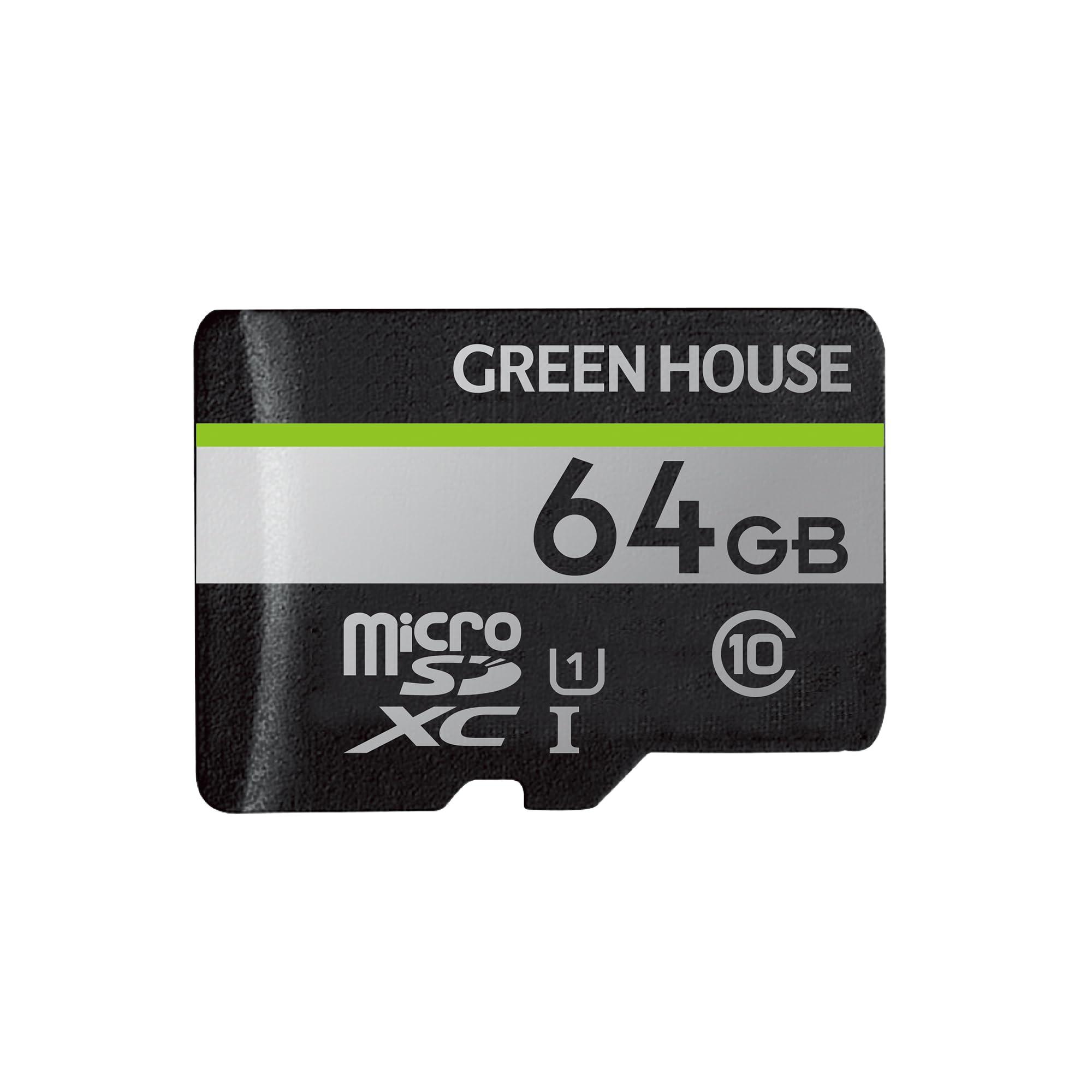 Greenhouse microSDHC Card (with Adapter) UHS-I Class 10 GH-SDM-UA Series (64GB)