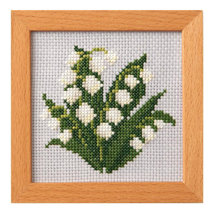 LECIEN Embroidery Kit Small Flower Frame Cross Stitch Lily of the Valley 852