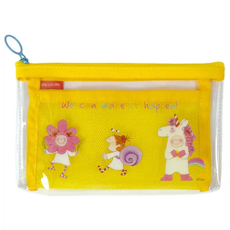 [Greeting Life] Pen Case Mesh Pocket Pen Case RYZ-1083 Yellow