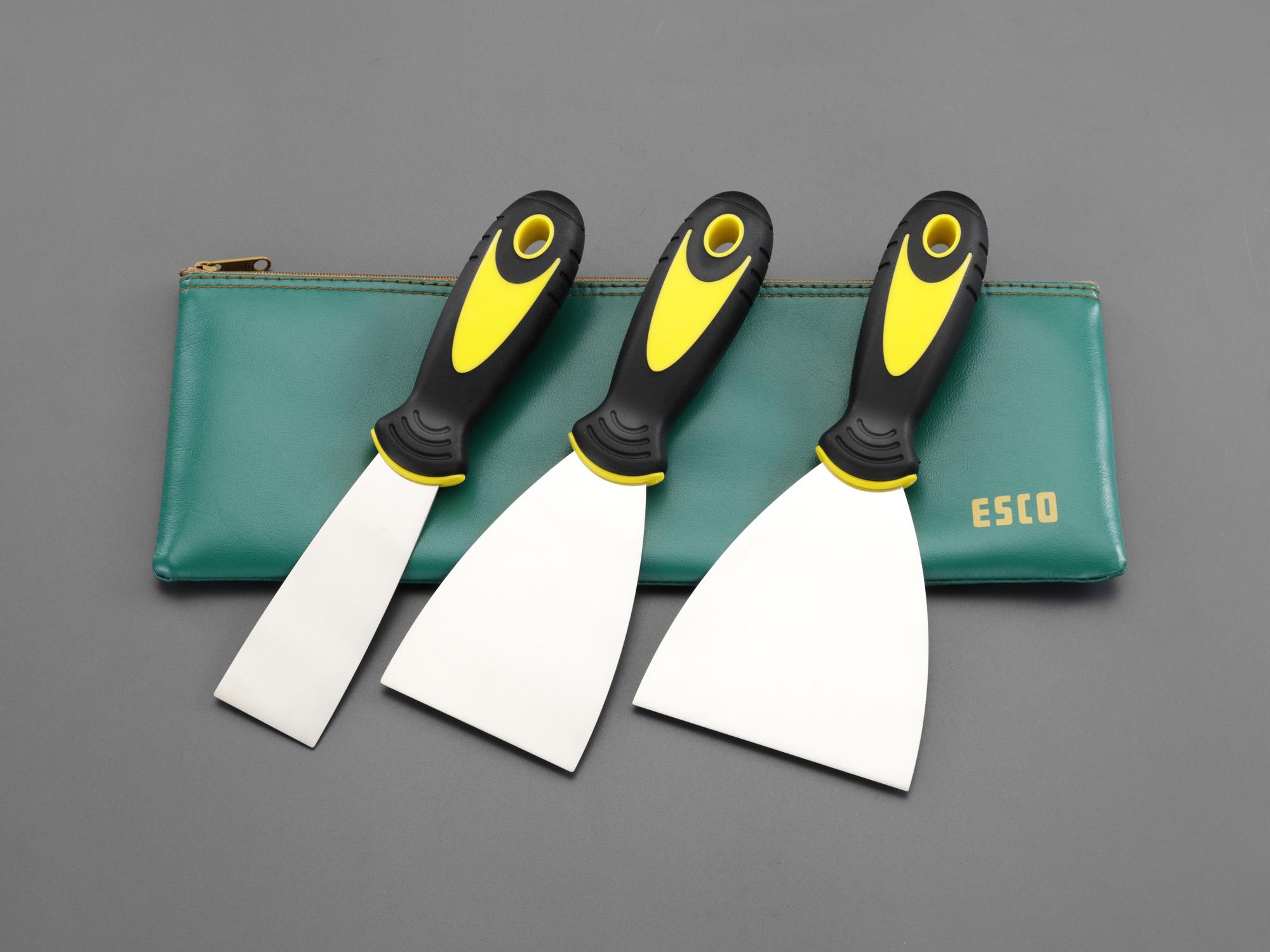 3-Piece Putty Knife Set (Stainless Steel / Soft)