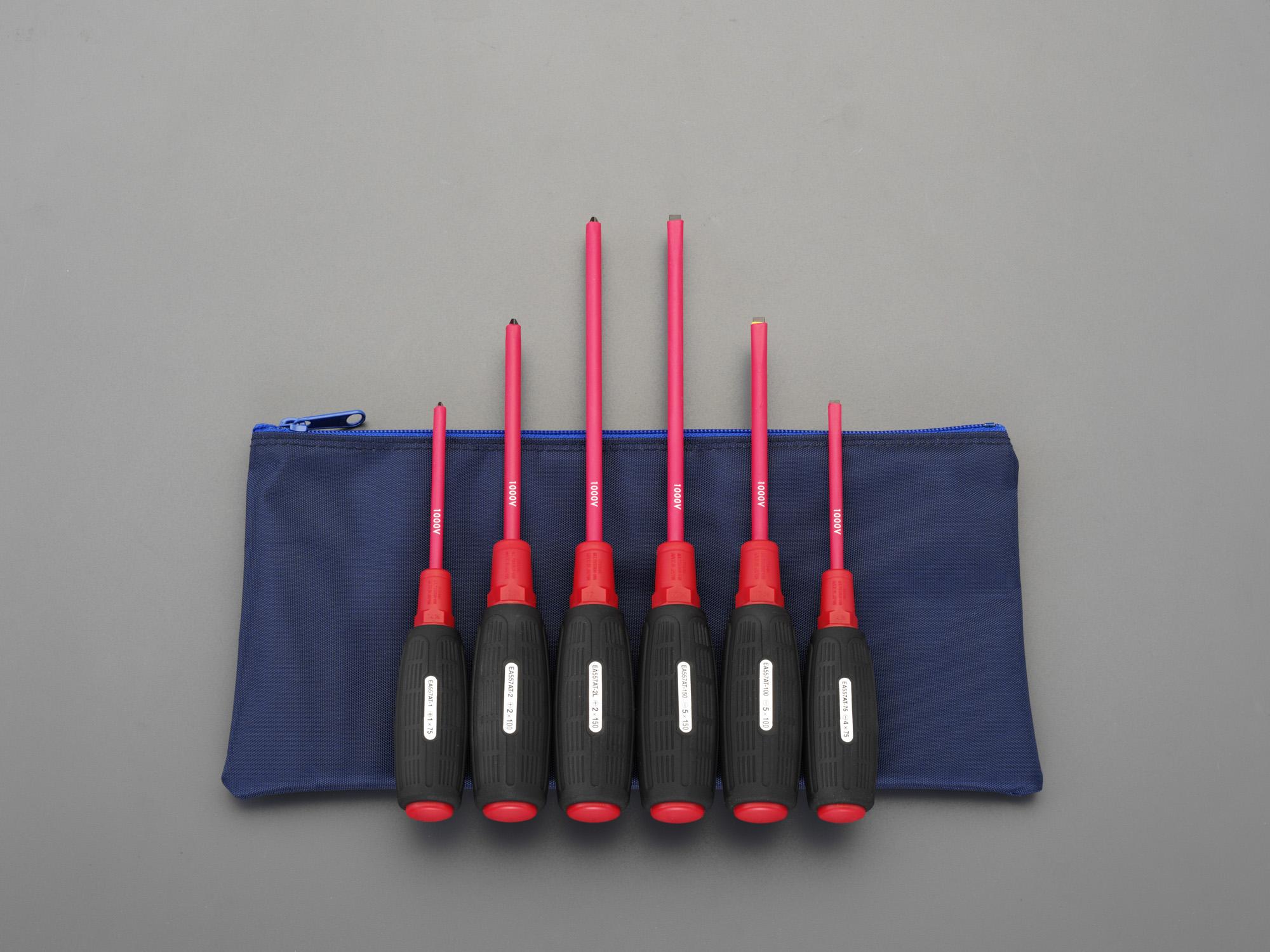 ESCO 6-Piece Set +- Screwdriver Insulated with Case EA557AT-600