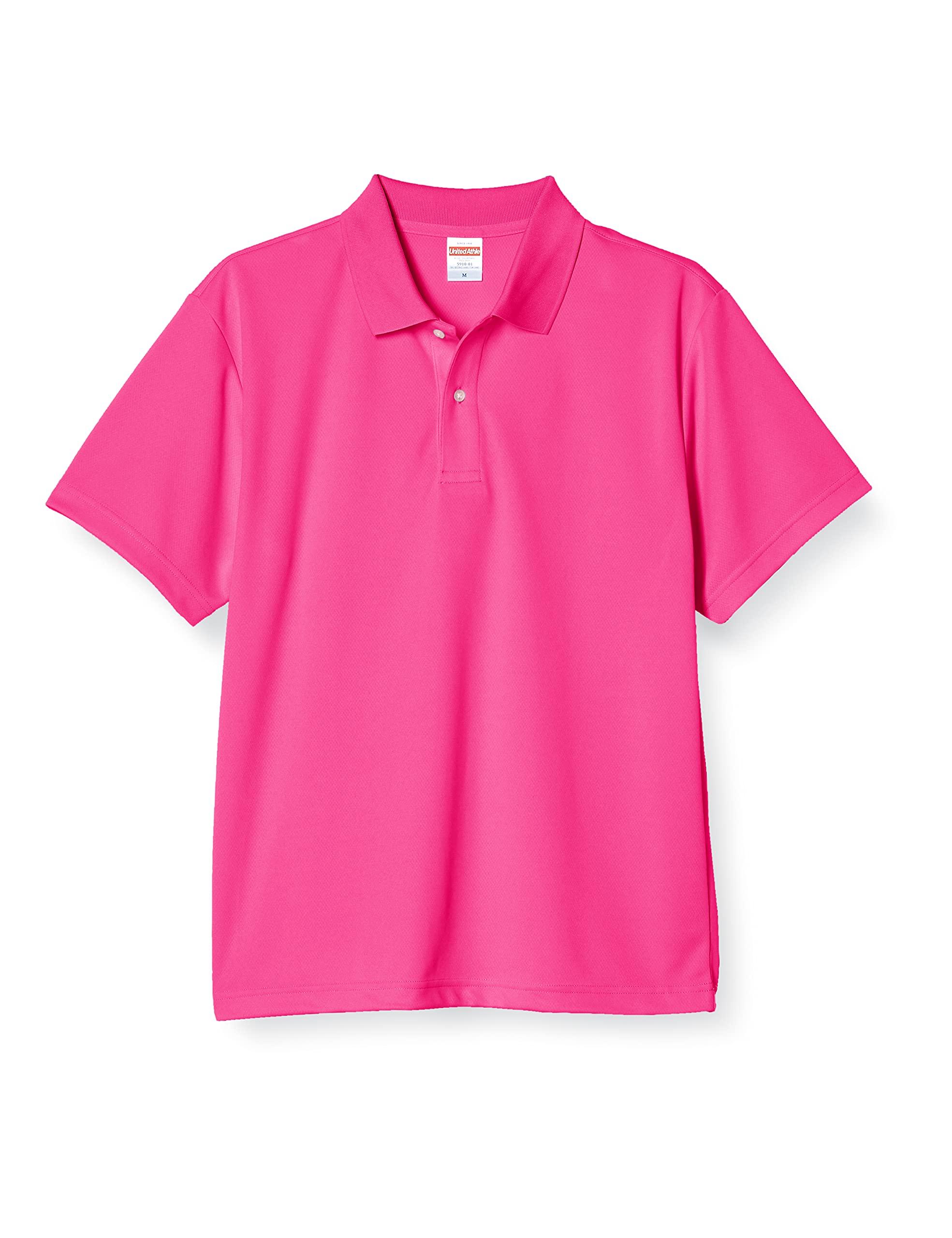 [United Athle] 4.1 oz Dry Athletic Polo Shirt 591001 [Men's] 511 Tropical Pink XXXXL