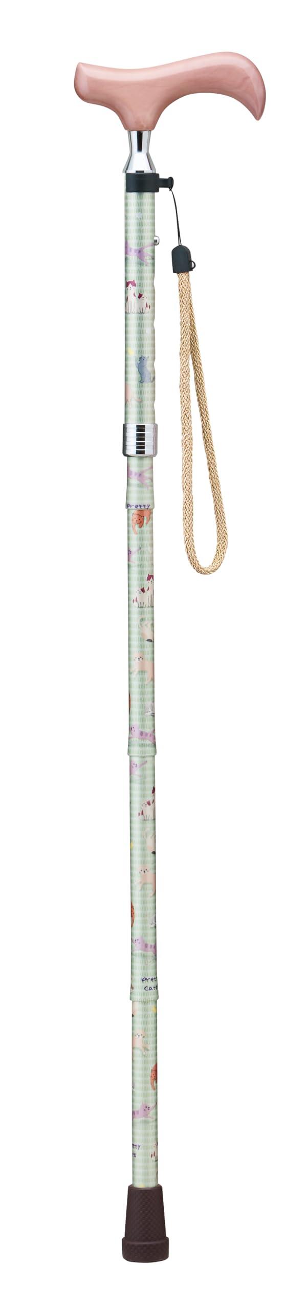 Kei Hospia Pretty Cats Folding Cane Light Green AN-13