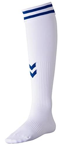 HUMMEL Junior Game Stockings JR Soccer Stockings Socks 23AW (HJG7090) (1069) White × G Blue 16-18cm