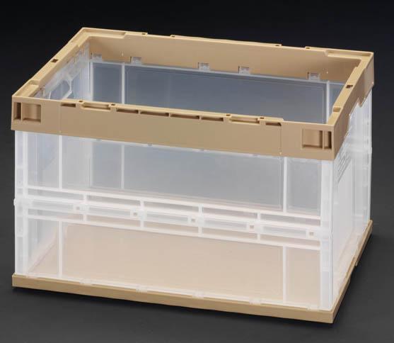 650x440x329mm/75L Folding Container (Beige)