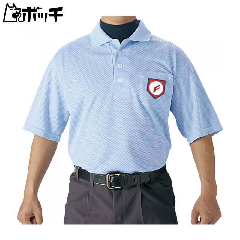 SSK Referee Short-Sleeve Polo Shirt UPW027 Powder Blue O