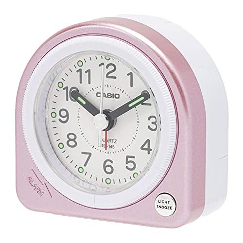 CASIO Analog Travel Alarm Clock Compact with Light and Snooze Function Pink TQ-145-4BJF