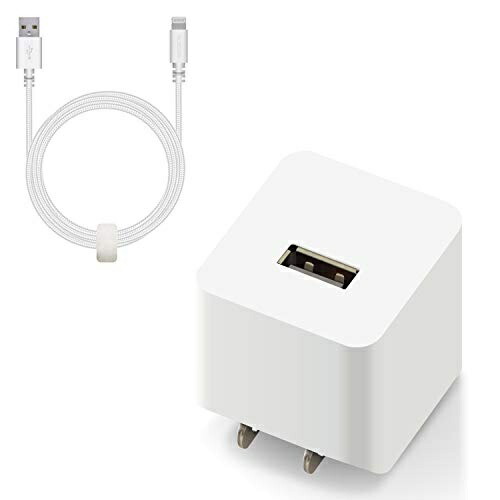 ELECOM USB Wall Charger 12W with 1 Type-A Port + High-Durability Lightning Cable (A-L) 1.5m White MPA-ACL09WH