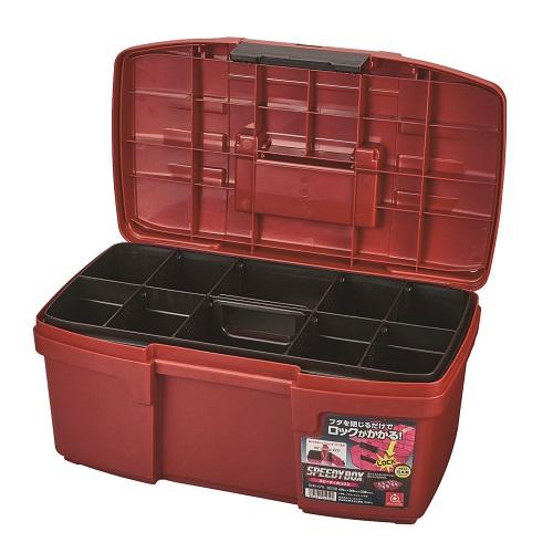475x280x220mm Toolbox (with Medium Tray / Red / Single Buckle)