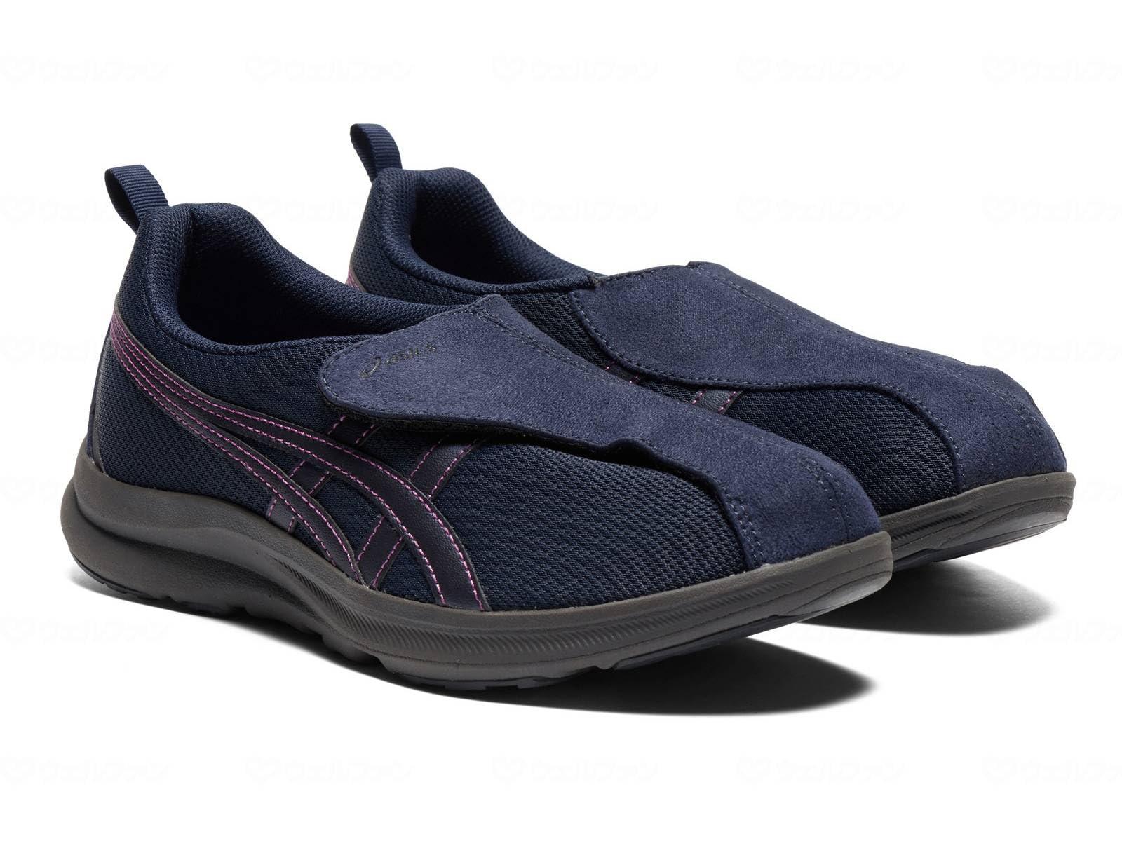 [Wellness Walker] Walking Shoes Life Walker Easy On/Off 3E Women's Navy Blue/Navy Blue 018 24.5 cm