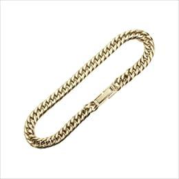 CrazyAngel Kippei Bracelet 6-Faced Double Bracelet 18cm Stainless Steel Men's Gold Chain Double Crazy Angel Metal Allergy Friendly