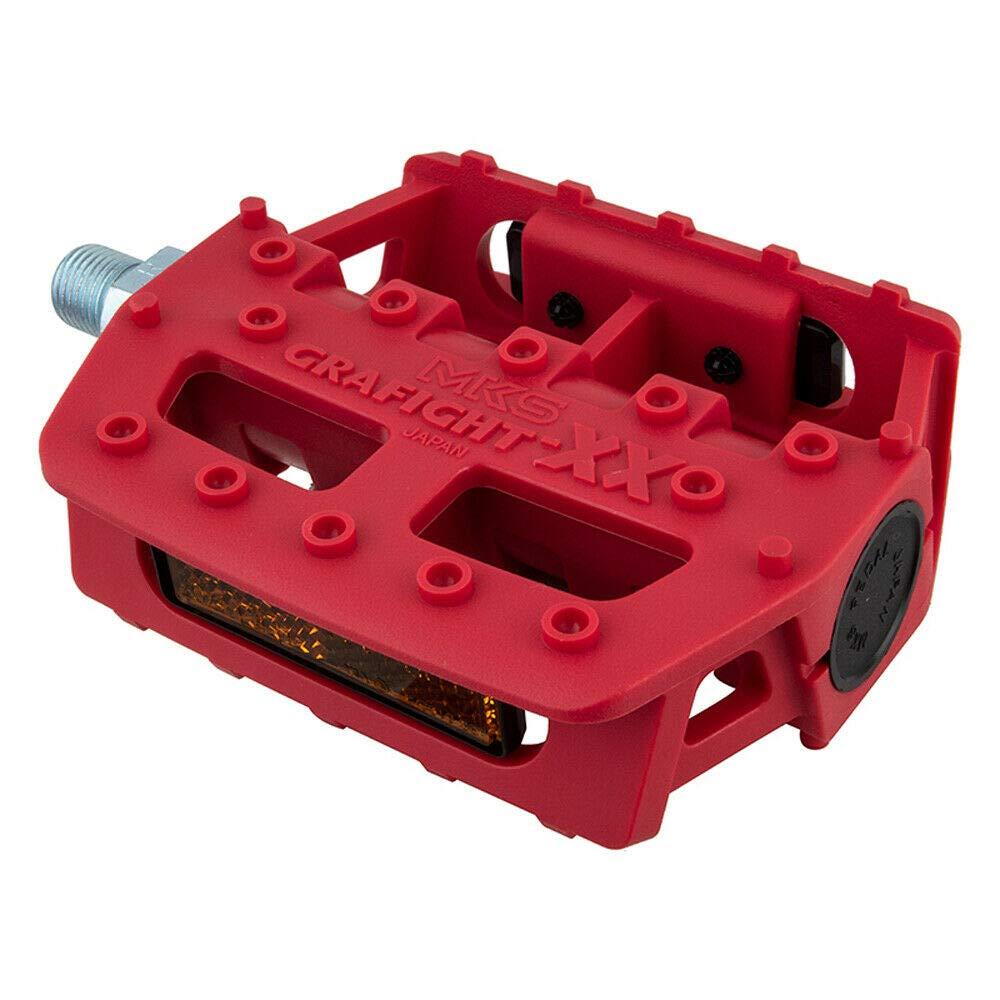MKS (Mikasima Seisakusho) Bicycle Pedal GRAFIGHT-XX (Graphite-XX) 1/2-inch Axle Red