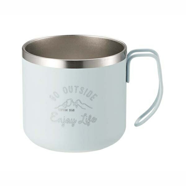CAPTAIN STAG Double Stainless Steel Vacuum Insulated Mug, 350ml, Sax Monte UE-3432