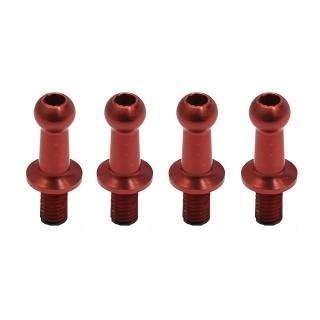 Duralumin φ4.3 Ball Joints (4 pcs) L=8mm × N=6mm Red Toy
