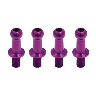 Duralumin φ4.3 Ball Joints (4 pcs) L=8mm × N=6mm Purple Toys