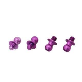 Duralumin φ4.3 Ball Joints (4 pcs) L=4mm × N=3mm Purple