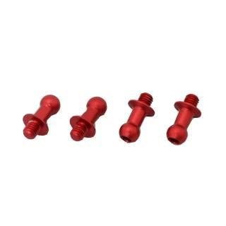 Duralumin φ4.3 Ball Joints (4 pcs) L=6mm × N=3mm Red