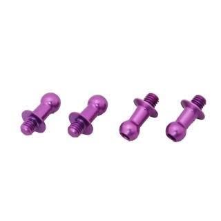 Duralumin φ4.3 Ball Joints (4 pcs) L=6mm × N=3mm Purple Toy