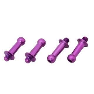 Duralumin φ4.3 Ball Joints (4 pcs) L=10mm × N=3mm Purple Toys