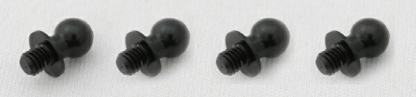 Duralumin Φ4.8 Ball Joints (4 pcs) L4XN3mm Black WP-0113 RC-ART