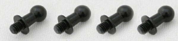 Duralumin Φ4.8 Ball Joints (4 pcs) L6xN3mm Black WP-0116 RC-ART
