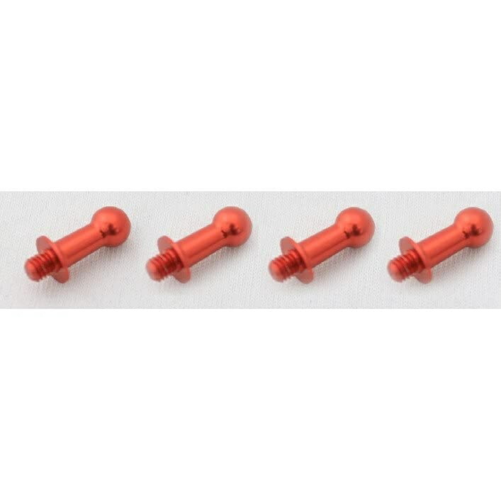 Duralumin Φ4.8 Ball Joints (4 pcs) L8xN3mm Red WP-0120 RC-ART