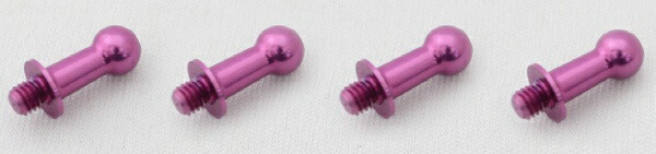 Duralumin φ4.8 Ball Bearing (4 pcs) L=8mm × N=3mm Purple