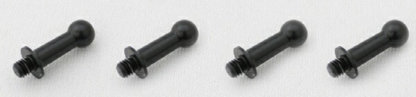 RC-ART Duralumin φ4.8 Ball Joints (4 pcs) L=10mm × N=3mm Black