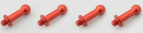 Duralumin Φ4.8 Ball Joints (4 pcs) L10XN3mm Red WP-0123 RC-ART