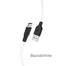 Japan Trust Technology HOCO X21Plus Silicone Charging Cable Type-C 2.0m White X21P-TC20-WHX5