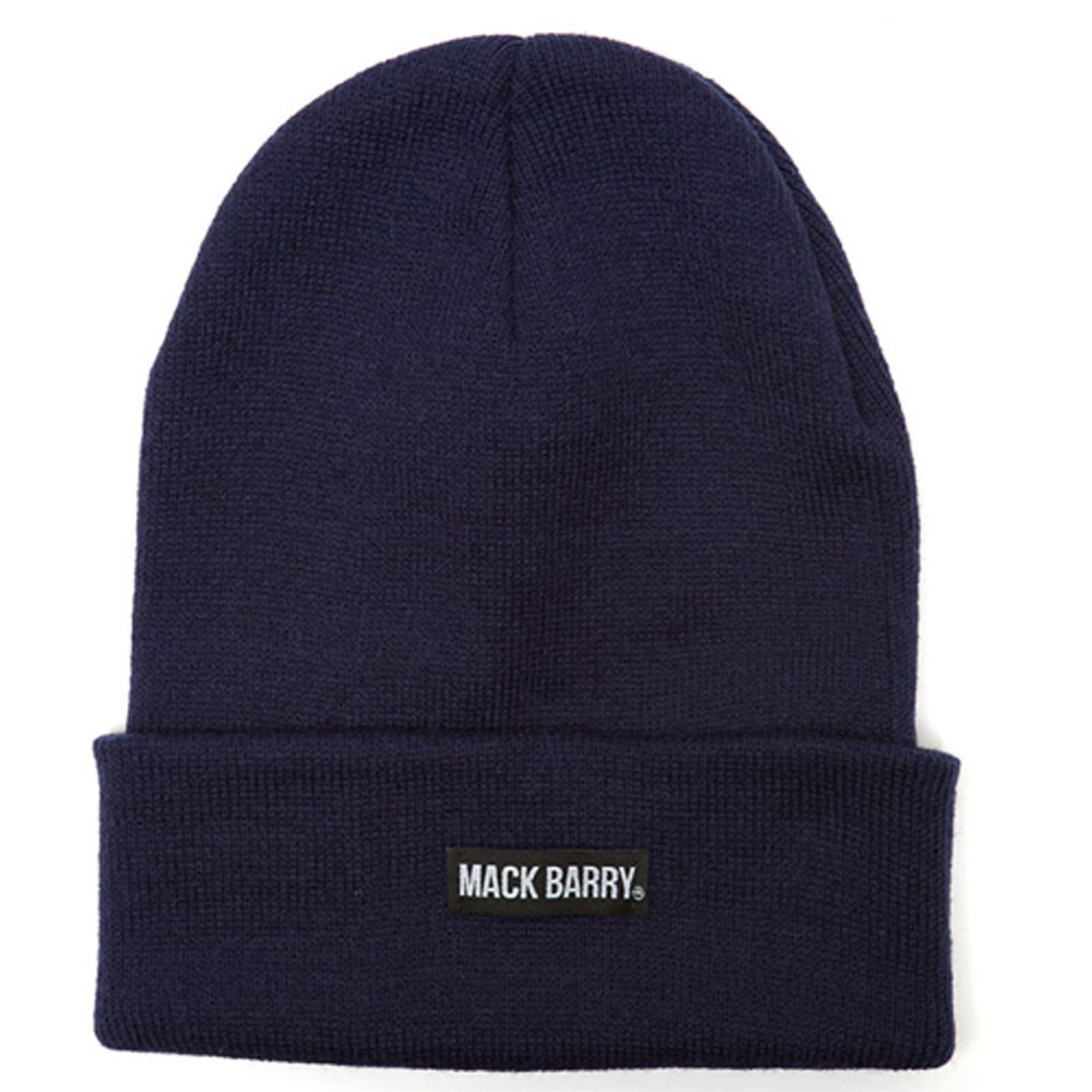 [Macバリー] BASIC BEANIE Large Size Knit Cap Unisex Men's Women's Hip-Hop Sports Gym Dance Fashionable Cute Simple Black Acrylic (Navy)