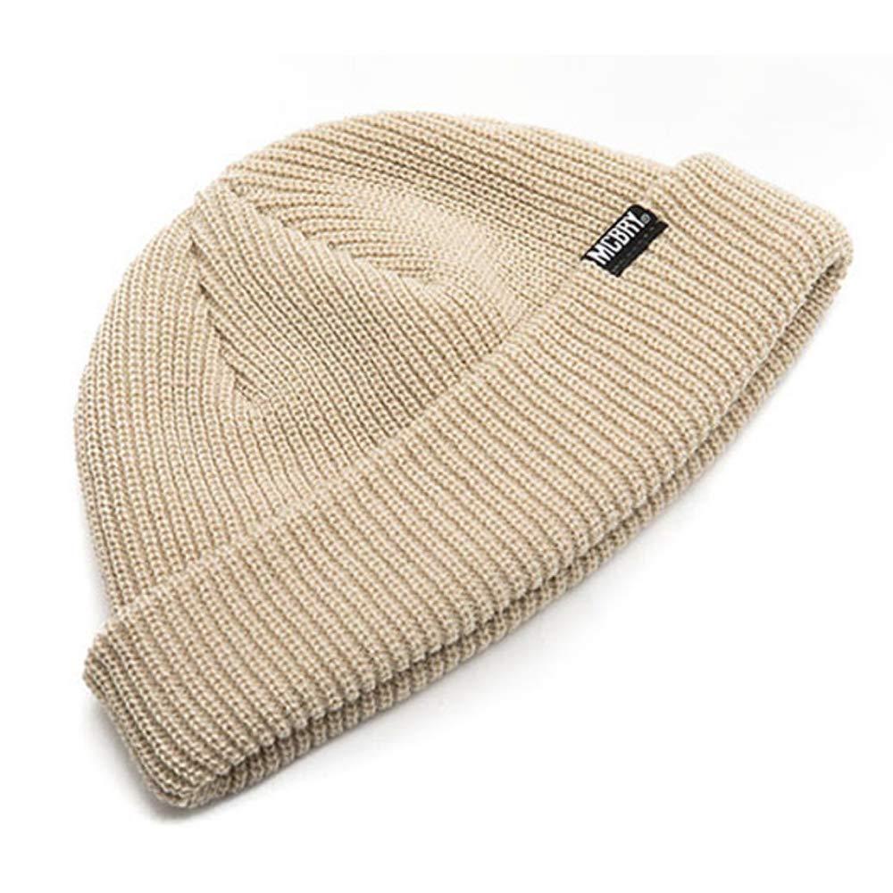 [MCBRY] MCBRY DAILY SHORT BEANIE Worn by Korean Wave Idols Cap Brand Knit Hat Knit Cap Men's Women's Domestic Authentic Product (Beige)