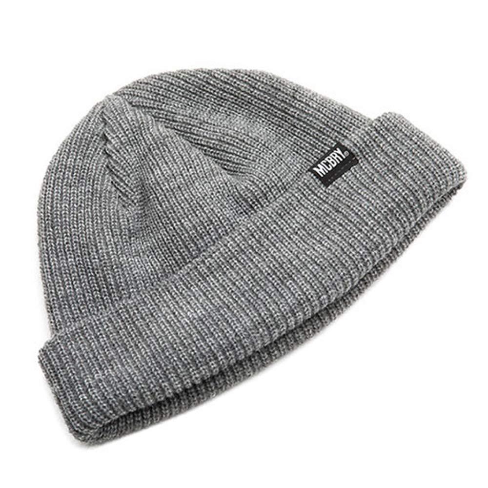 [MCBRY] MCBRY DAILY SHORT BEANIE Worn by Korean Wave Idols Cap Brand Knit Hat Knit Cap Men's Women's Domestic Authentic Product (Gray)