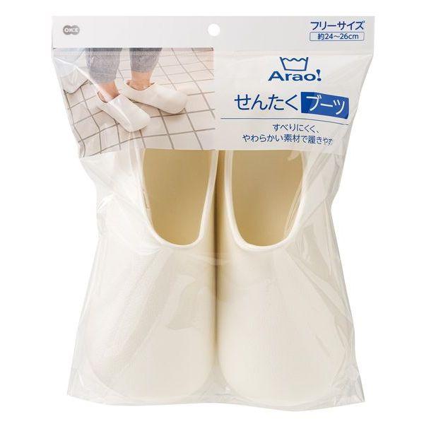 Arao Bath Boots One Size Fits All Approx. 24-26cm White Arao! Washable Shoes Slippers