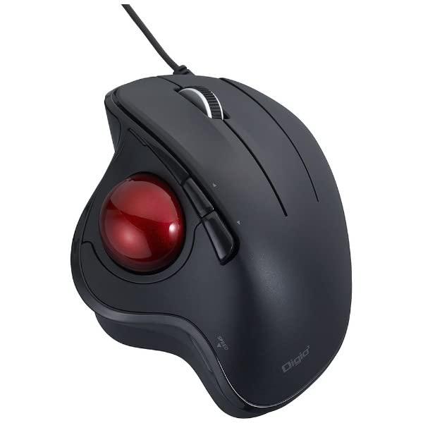 Nakabayashi Digio2 Trackball Mouse Adjustable Angle Wired 5 Buttons Optical Black MUS-TUIF181BK