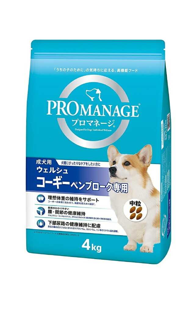 Pro Manage Dog Food for Adult Dogs - Welsh Corgi Pembroke Specific Formula - 4 Kilograms (x 1)